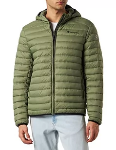 Champion Męska kurtka z kapturem Legacy Outdoor Small Logo, Zielony pistolet, XXL - Kurtki męskie - miniaturka - grafika 1
