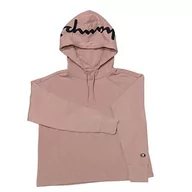 Bluzy damskie - Champion Legacy American Classics W-Light Powerblend Fleece Boxy Damska bluza z kapturem, Różowy, XL - miniaturka - grafika 1