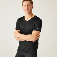 Koszulki sportowe męskie - Regatta Męska koszulka Fingal V-Neck Czarny, Rozmiar: S - miniaturka - grafika 1