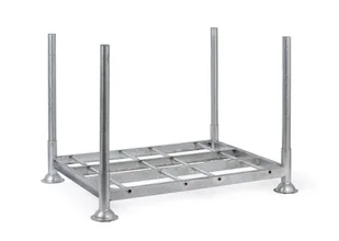 Regał kolumnowy, możliwość układania w stosy, 1060 x 1395 x 1100 mm - Szafy i regały magazynowe - miniaturka - grafika 1
