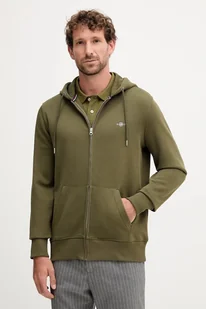 Gant bluza męska kolor zielony z kapturem gładka - Bluzy męskie - miniaturka - grafika 1