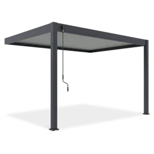 Przyścienna pergola ELEGANCE WALL 3x4 Anthracite/Light Grey - Gutroof - Kratki i pergole - miniaturka - grafika 1