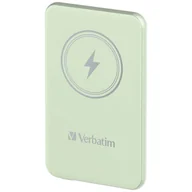 Powerbanki - Verbatim Powerbank indukcyjny `n` Go 15W5000mAh Wireless Magnetic zielony/green 32241 - miniaturka - grafika 1