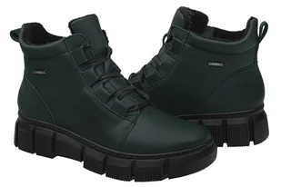 Trzewiki Botki HELIOS Komfort 523 56-Zielony ocieplane na Haluksy - Botki damskie - miniaturka - grafika 2