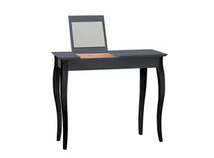 Toaletka LILLO z Lusterkiem - 85x35cm Czarne Nogi / Grafitowa - Toaletki - miniaturka - grafika 1