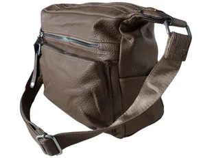 Torebka Damska, Miejska Stylowa Mała Listonoszka na Ramię, Kolor Brązowy - Torebki damskie - miniaturka - grafika 1