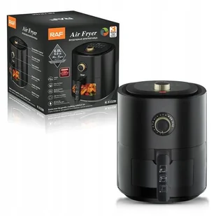 Frytkownica Beztłuszczowa Frytownica Air Fryer Grill Raf 4l 1500w Czarna - Frytownice gastronomiczne - miniaturka - grafika 1