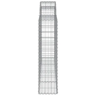 vidaXL Kosze gabionowe, 2 szt, 200x30x120/140 cm, galwanizowane żelazo - Ogrodzenia - miniaturka - grafika 6