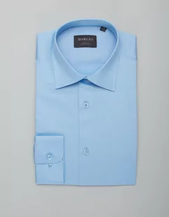 koszula simeria 00426 długi rękaw niebieski slim fit - Koszule męskie - miniaturka - grafika 1