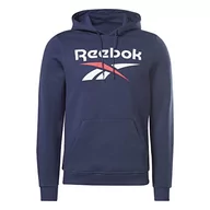 Bluzy męskie - Reebok Męska bluza z logo, wektor granatowy, XL, Vector Navy, XL - miniaturka - grafika 1