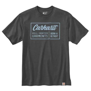 Koszulka męska T-shirt Carhartt Heavyweight Crafted S/S CRH Carbon Heather szary - Koszulki sportowe męskie - miniaturka - grafika 1