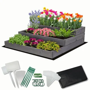 Skrzynia na warzywa warzywniak inspekt IMPREGNOWANY 90x90 ZESTAW ECO / Wamar-Sosenka - Szklarnie ogrodowe - miniaturka - grafika 1