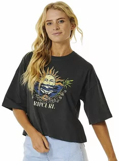 Koszulki dla dziewczynek - Rip Curl SHORE BREAK HERITAGE washed black t-shirt damski - M - grafika 1
