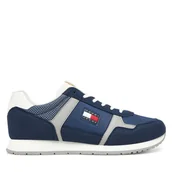 Sneakersy męskie - Sneakersy Tommy Jeans Tjm Runner Casual EM0EM01590 Granatowy - miniaturka - grafika 1