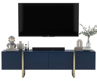 Szafki RTV - Szafka RTV Nowoczesna Komoda RTV Loft Glamour Granatowy Mat 180 cm - miniaturka - grafika 1