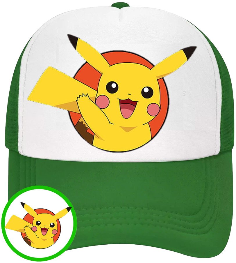 CZAPKA Z DASZKIEM POKEMON PIKACHU DLA DZIECI SIATKA