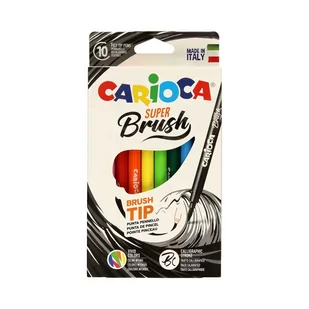 Carioca Pisaki 10 kolorów Brush Tip 42937 - Przybory szkolne - miniaturka - grafika 2