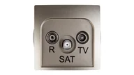 Gniazdka elektryczne - Kontakt Simon Gniazdo ścienne Basic RTV-SAT przelotowe (moduł) BMZAR-SAT10/P.01/ - miniaturka - grafika 1