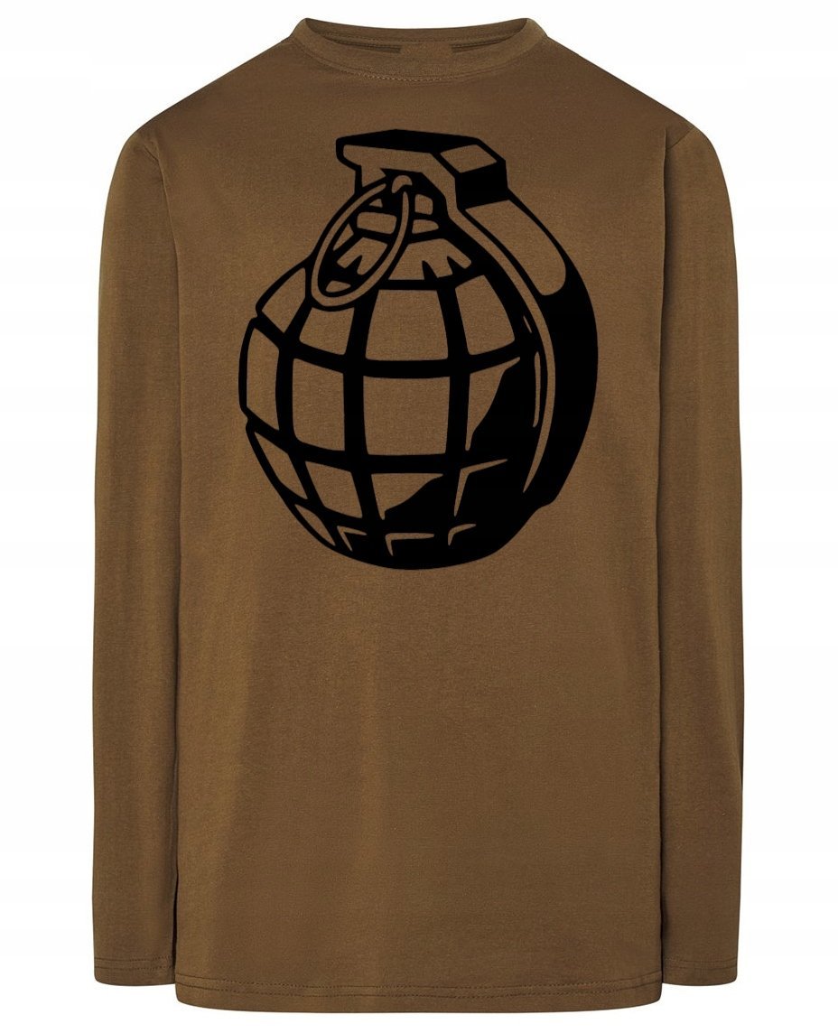 Longsleeve męski fajny nadruk GRANAT r.L