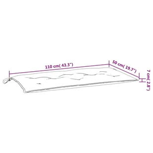 Poduszka na ławkę ogrodową, taupe, 110x50x7 cm, tkanina - Poduszki ogrodowe - miniaturka - grafika 4
