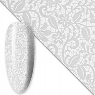 Ozdoby do paznokci - Folia transferowa do paznokci 80 cm White Nr 13 - miniaturka - grafika 1