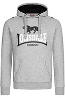 Bluzy męskie - Lonsdale ULLAPOOL męska bluza z kapturem, regularny krój, Marl Grey/Black/White, L 117370 - miniaturka - grafika 1