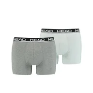 Majtki męskie - Head Bokserki Męskie Basic Boxer 2P Gray 701202741 012 Xl - miniaturka - grafika 1