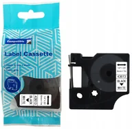 Etykiety do drukarek - Taśma DYMO D1 43613 6mm x 7m S0720780 czarny na białym zamiennik - miniaturka - grafika 1