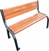 Wyposażenie miejsc publicznych - Ławka ogrodowa Karstal ławka stalowa ławka parkowa ławka ogrodowa meble ogrodowe drewniane oparcie WIEN 9531 - miniaturka - grafika 1