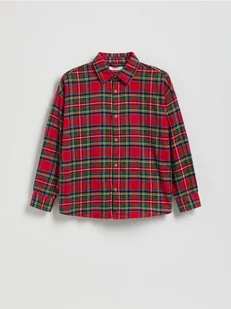 Reserved - Bawełniana koszula w kratę - czerwony - Kurtki i płaszcze dla chłopców - miniaturka - grafika 1
