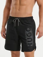 Kąpielówki męskie - HUGO Szorty kąpielowe Spray 50561096 Czarny Regular Fit - miniaturka - grafika 1