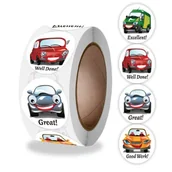 Scrapbooking - Naklejki Ozdobne Okrągłe Samochody 20 Szt. - miniaturka - grafika 1