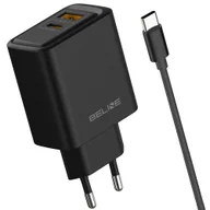 Ładowarki do telefonów - Ładowarka sieciowa Beline 45W GaN USB-A/USB-C + kabel USB-C/USB-C BLN2CB45C czarny - miniaturka - grafika 1