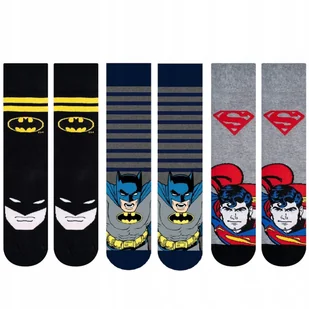 Zestaw 3x Skarpetki męskie kolorowe SOXO GOOD STUFF Batman i Superman DC Comics - Skarpetki męskie - miniaturka - grafika 1