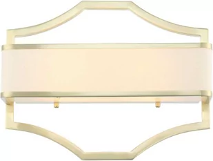 KINKIET GERDO PARETTE OLD GOLD złota oprawa biały klosz styl glamour - Lampy ścienne - miniaturka - grafika 1