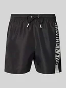 Kąpielówki męskie - Spodenki kąpielowe o kroju regular fit z nadrukiem z logo - miniaturka - grafika 1