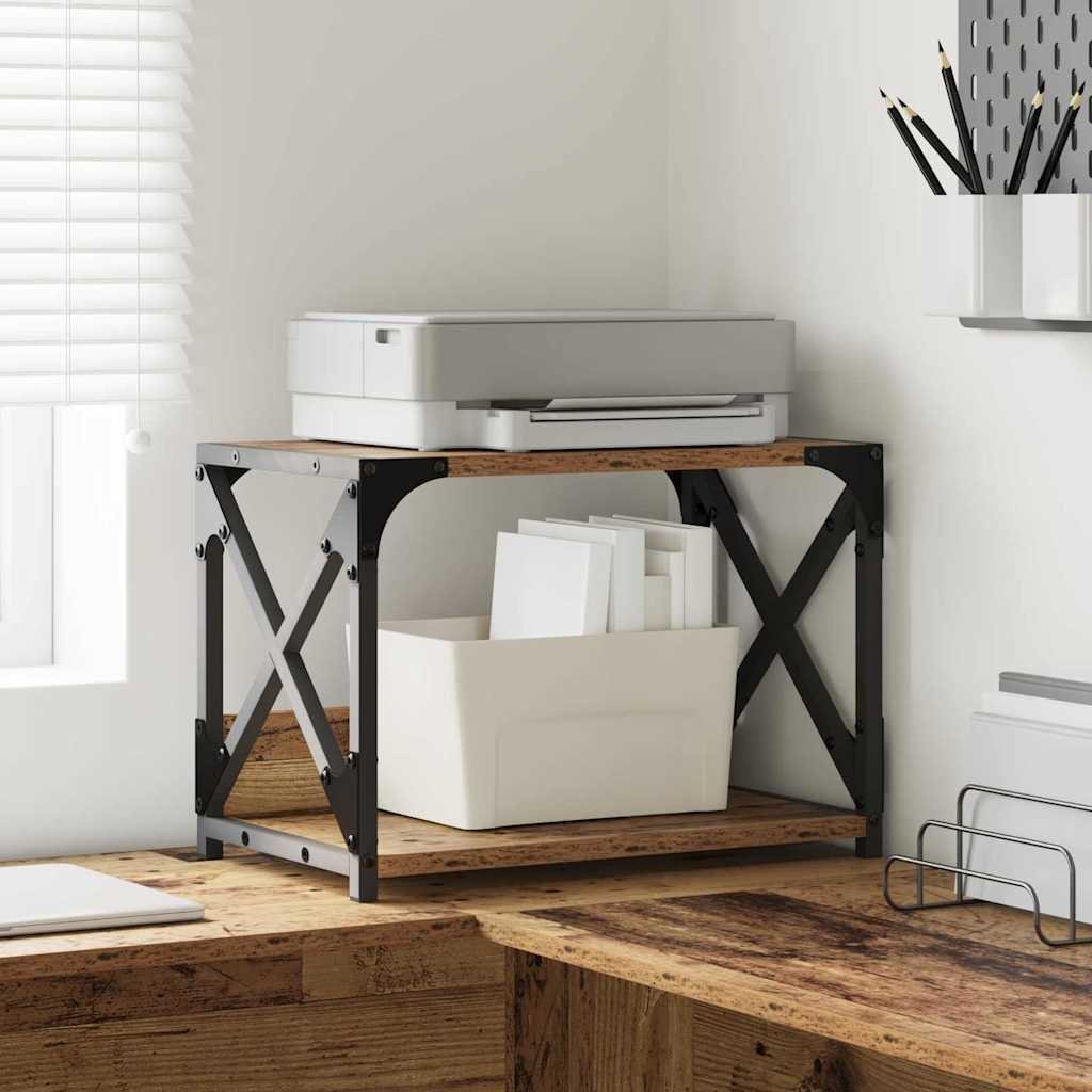 vidaXL Stojak na drukarkę Stare drewno 44 x 26 x 31,5 cm 882172