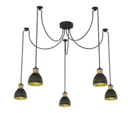 Lampy sufitowe - Prezent 27525 - Żyrandol na lince MESCALA 5xE14/40W/230V pająk czarny - miniaturka - grafika 1