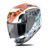 Kaski motocyklowe - Kask Integralny Scorpion Scorpion EXO-JNR Dziecięcy Złamany Biały/Niebieski/PomarańczowyS - miniaturka - grafika 1