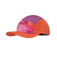 Czapki i chusty sportowe męskie - Czapka z daszkiem Buff 5 Panels Go Cap Sish Tangerine - miniaturka - grafika 1