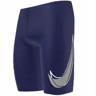 Kąpielówki męskie - Kąpielówki Nike Multilogo JR NESSD073 440 S (130-140cm) granatowy - miniaturka - grafika 1