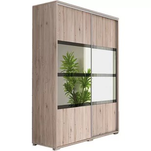 Szafa Przesuwna 125 z Lustrem A9 Skąpski Meble Craft Złoty, Grafit, 245 Cm, Czarny - Szafy - miniaturka - grafika 1
