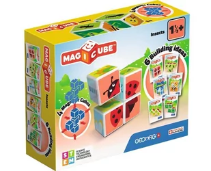 Geomag Magicube 121 Insects  4 magnetyczne kostki do konstrukcji, skrzynka budowlana zabawka edukacyjna - Zabawki konstrukcyjne - miniaturka - grafika 2