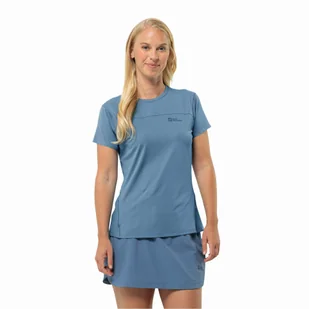 Damska koszulka Jack Wolfskin PRELIGHT CHILL T W elemental blue - S - Koszulki i topy damskie - miniaturka - grafika 1