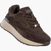 Półbuty damskie - Sneakersy Damskie Skórzane Buty Sportowe na platformie Brązowe Filippo DP7537/26 39 - miniaturka - grafika 1