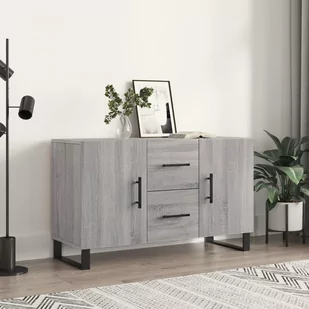 Komoda, szary dąb sonoma, 100x36x60 cm, materiał drewnopochodny Lumarko! - Komody - miniaturka - grafika 1