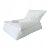 Fotele i pufy dla dzieci - Pufa worek dla dziecka BOUCLE - BIAŁA - miniaturka - grafika 1