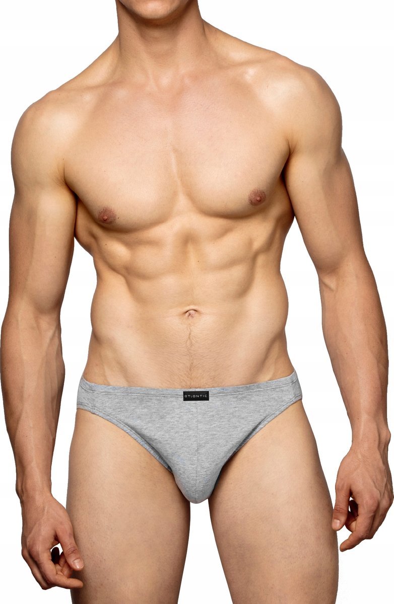 SLIPY ATLANTIC BMP014 MĘSKIE MAJTKI MINI MODAL SZARE-MELANŻ *M*