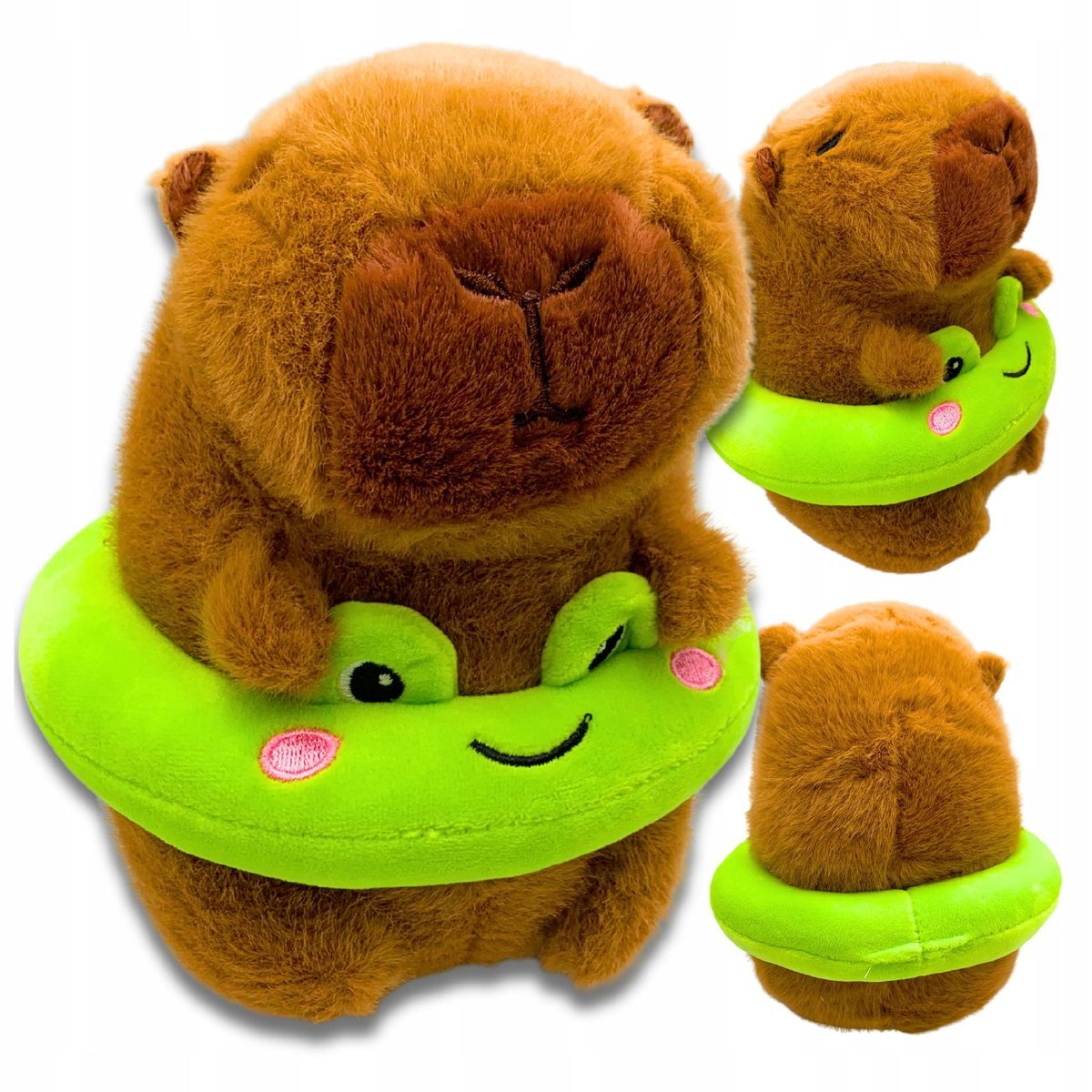 Maskotka Kapibara Pluszak Żabka Żabka Koło Zabawka Pluszowa 25 cm