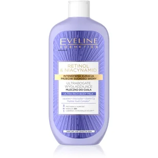 Eveline Cosmetics - RETINOL & NIACYNAMID Ultra Rich Body Milk - Ultrabogate wygładzające mleczko do ciała - Skóra sucha - 350 ml - Balsamy i kremy do ciała - miniaturka - grafika 1